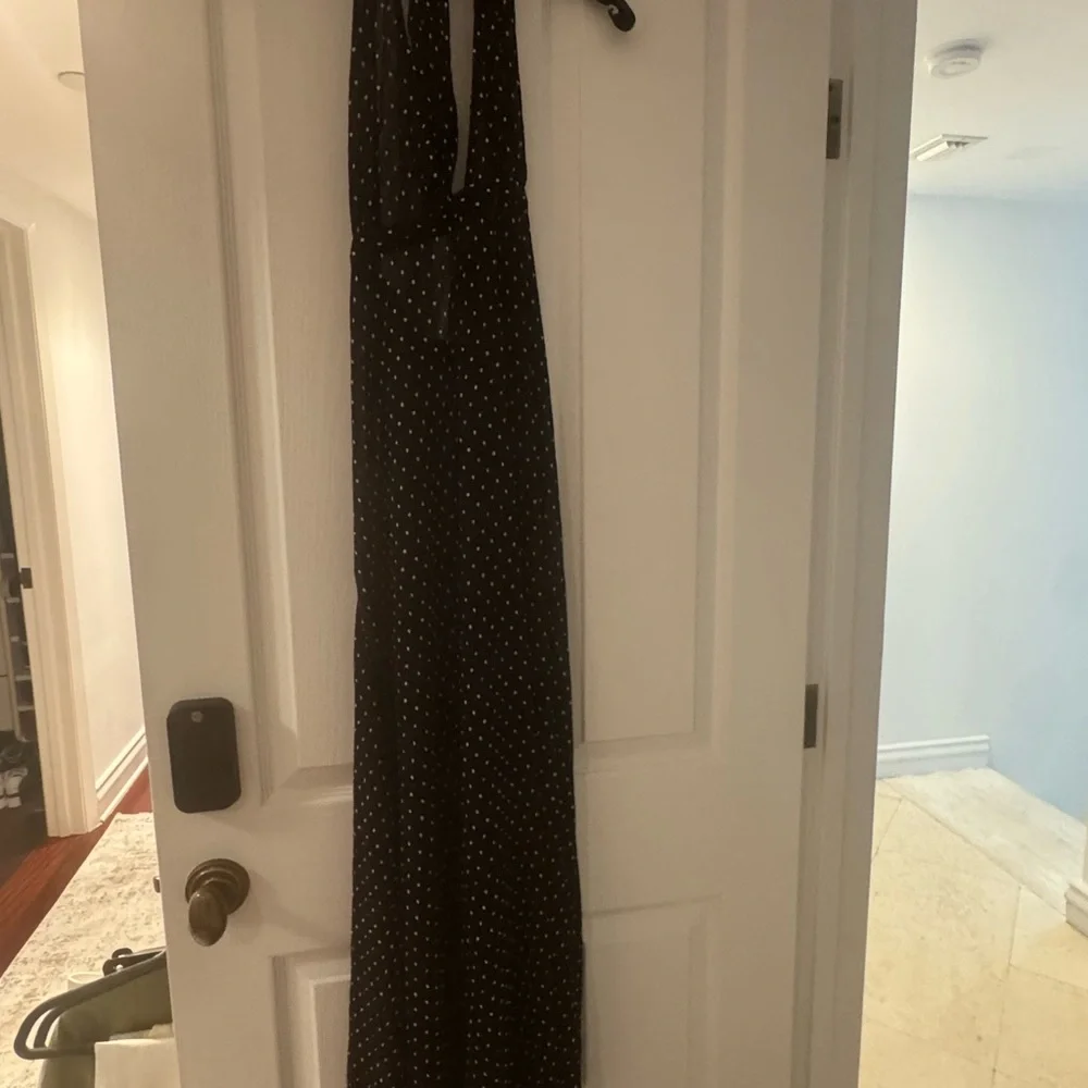 Lioness District Black Polka Dot Halter Dress - Picture 3 of 4